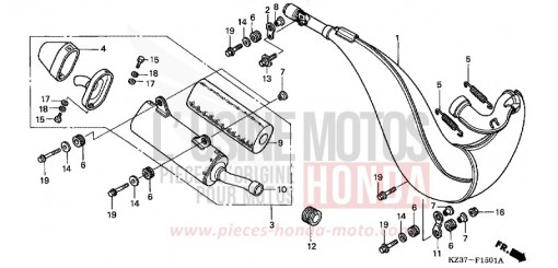 EXPANSION CHAMBER (CR250R2-4) (ED,U) CR250R3 de 2003